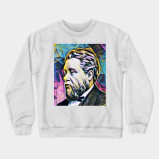 Charles Spurgeon Colourful Portrait | Charles Spurgeon Artwork 11 Crewneck Sweatshirt